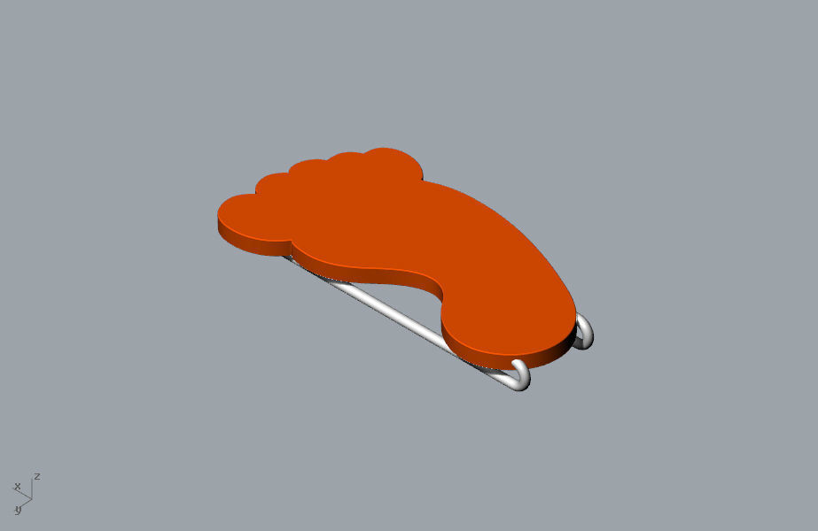 Small ankle fun memory paper clip 3D model 3D print model_10