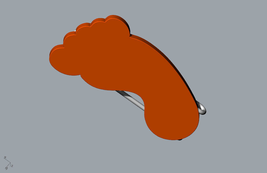 Small ankle fun memory paper clip 3D model 3D print model_8