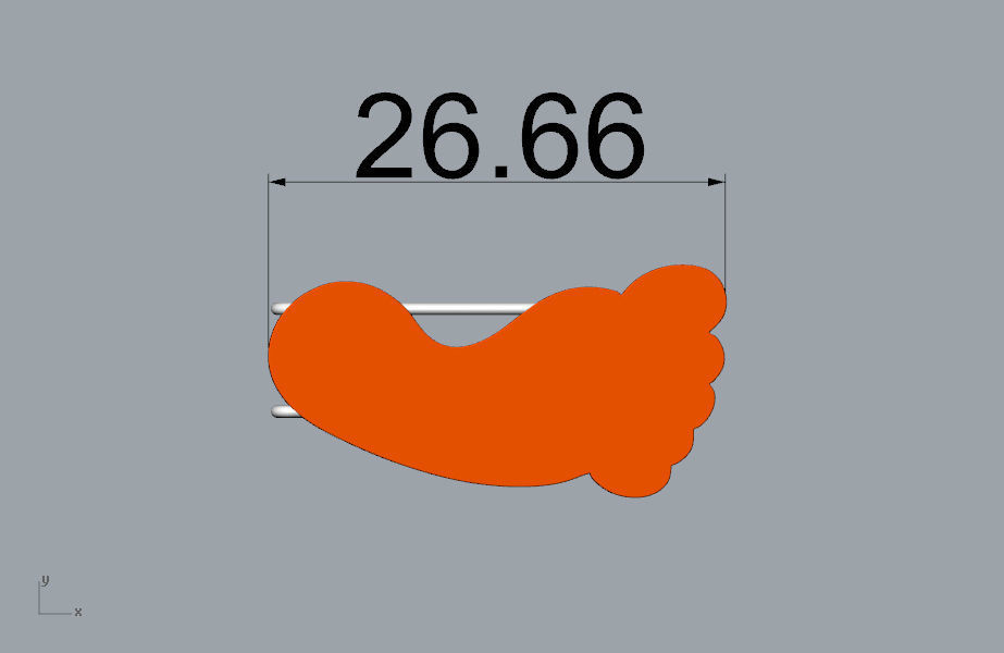 Small ankle fun memory paper clip 3D model 3D print model_1