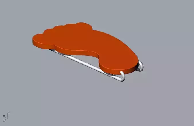 Small ankle fun memory paper clip 3D model 3D print model