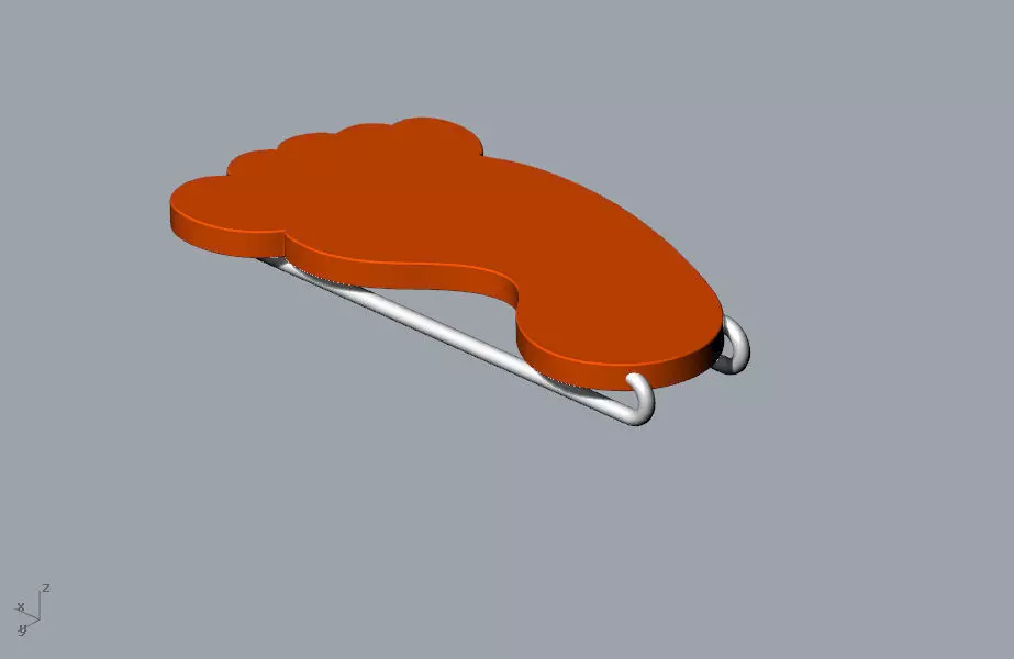 Small ankle fun memory paper clip 3D model 3D print model_0