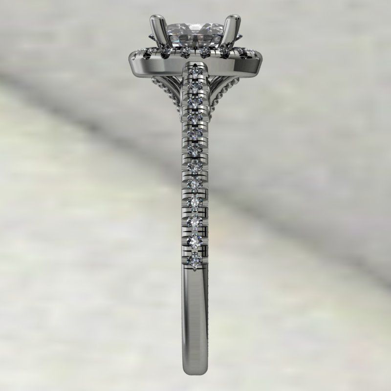 Oval halo fashion engagement ring 3D print model_3