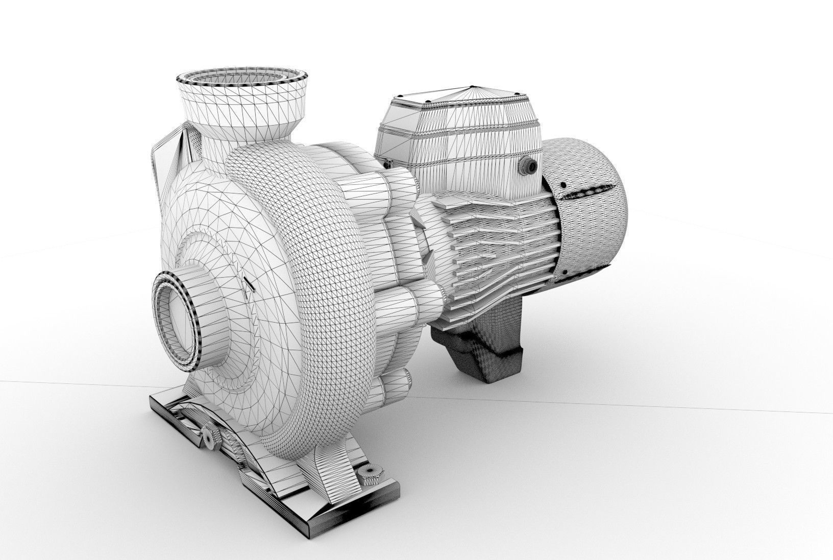 Centrifugal water pump 3D model CGTrader