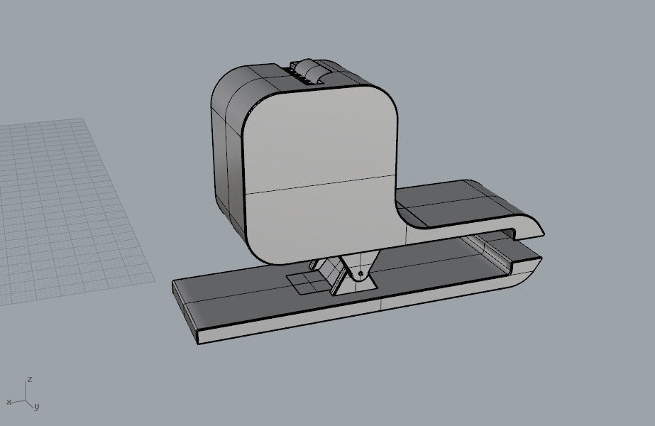 Tape cutter stationery 3D Model 3D print model_35