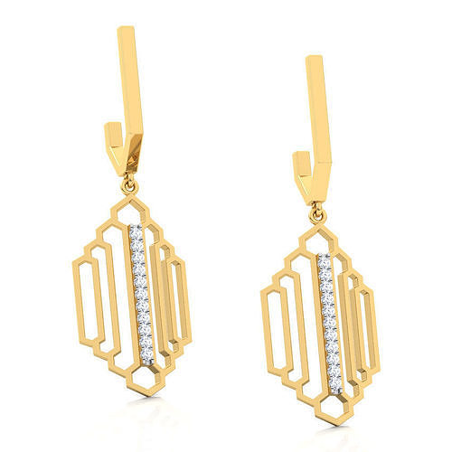 Stepped Zigzag Earring 3D print model