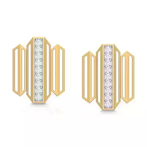Studed Zigzag Earring 