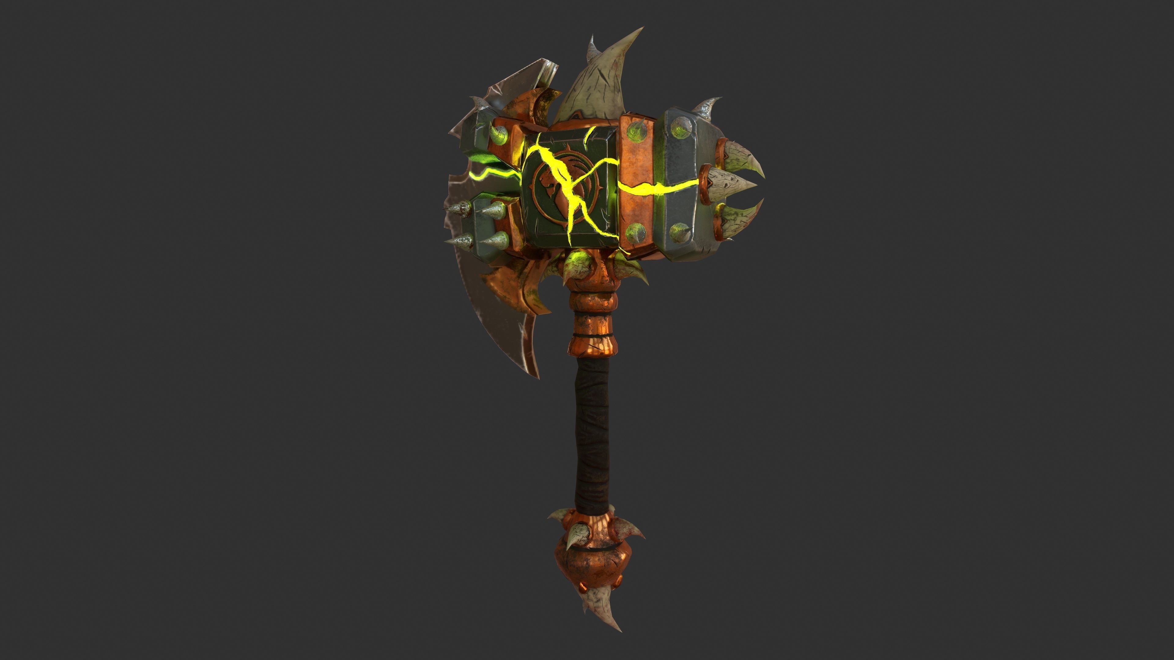 AXE low poly gaming model Low-poly 3D model_4