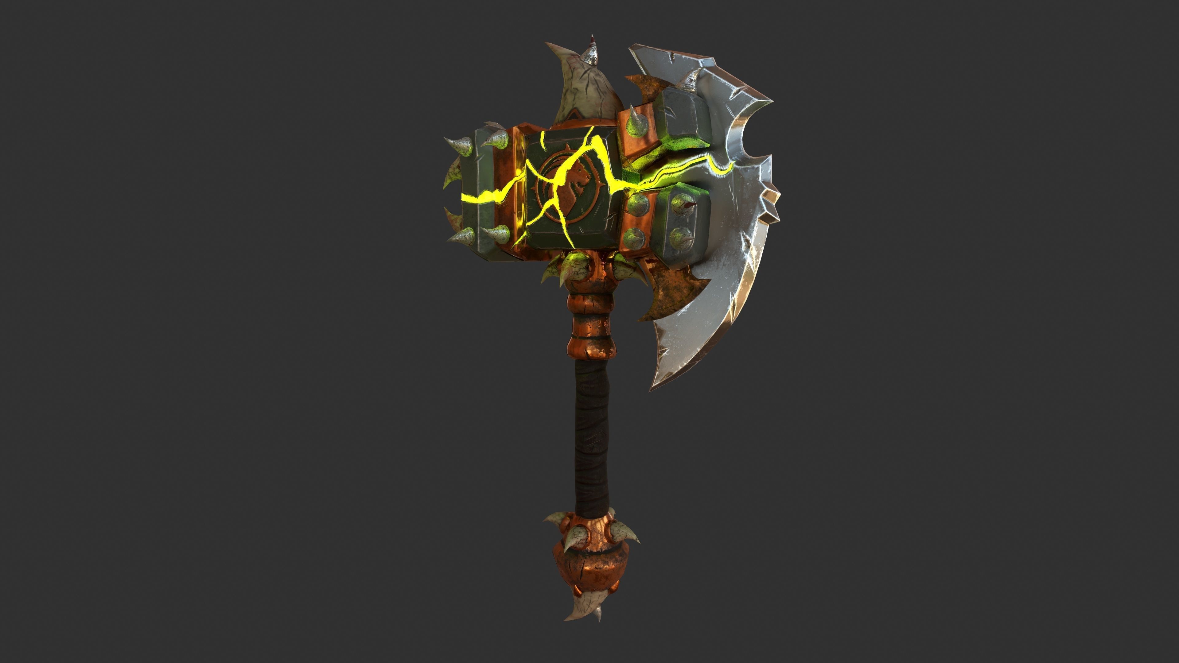 AXE low poly gaming model Low-poly 3D model_3