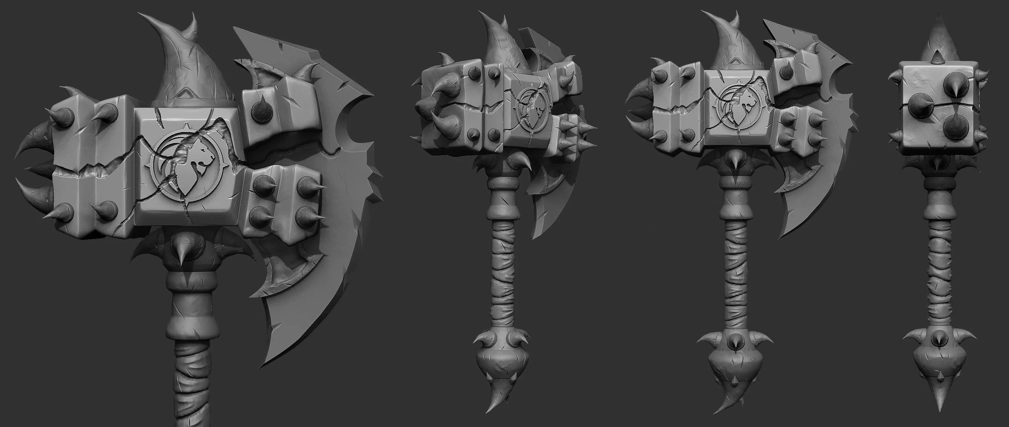 AXE low poly gaming model Low-poly 3D model_0