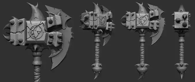 AXE low poly gaming model
