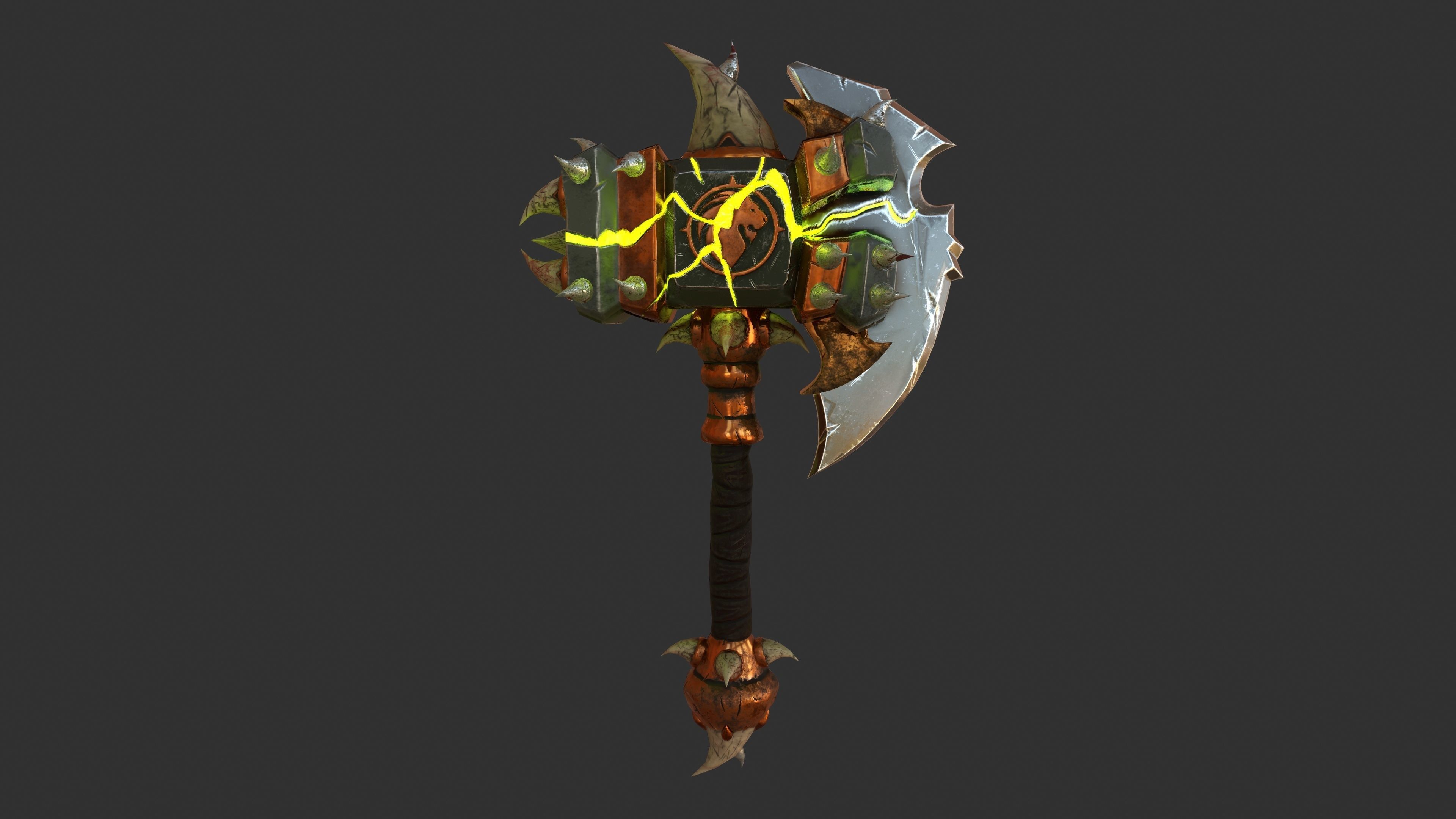 AXE low poly gaming model Low-poly 3D model_1