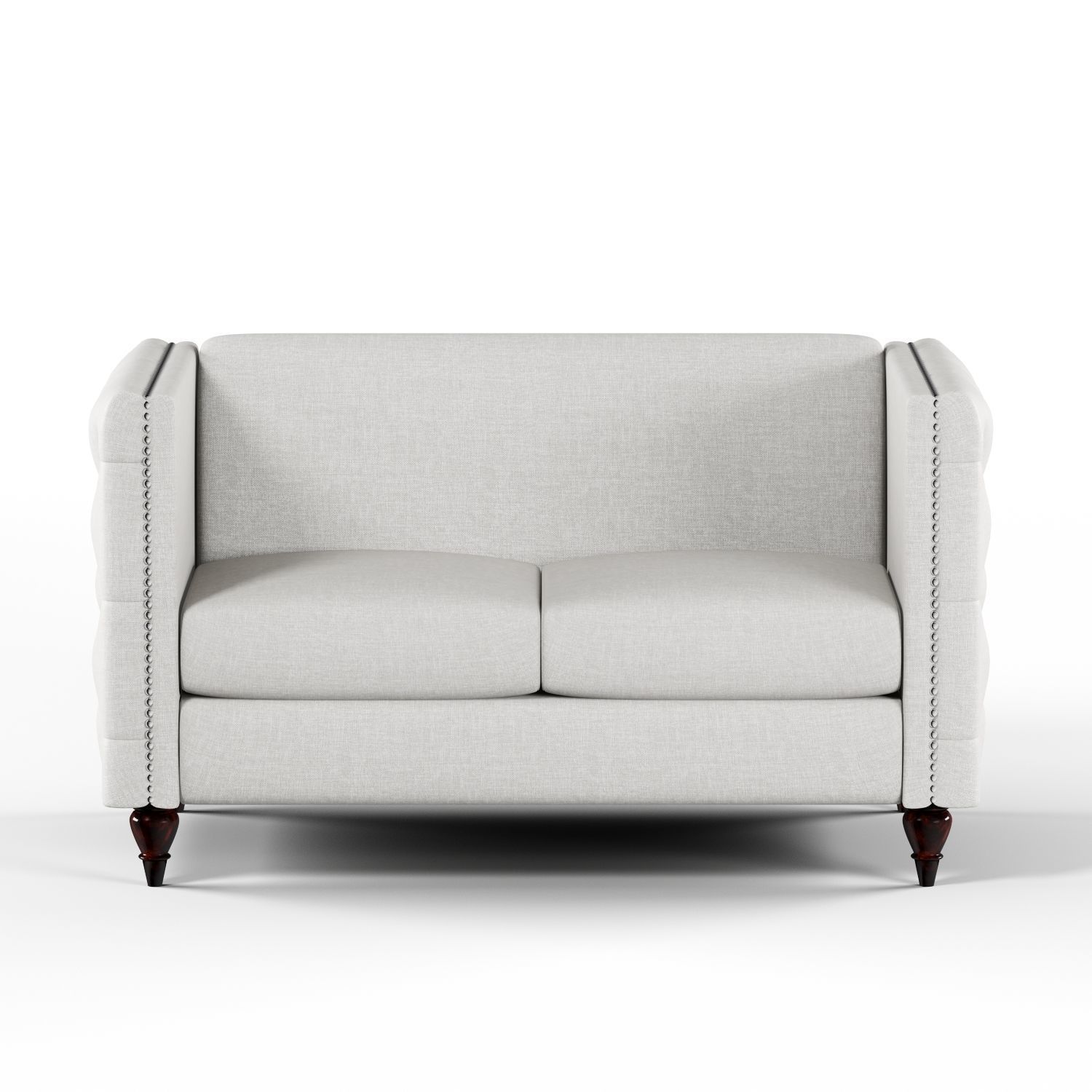 Furniture of America Jada Tufted Loveseat Gray Low-poly 3D model_6