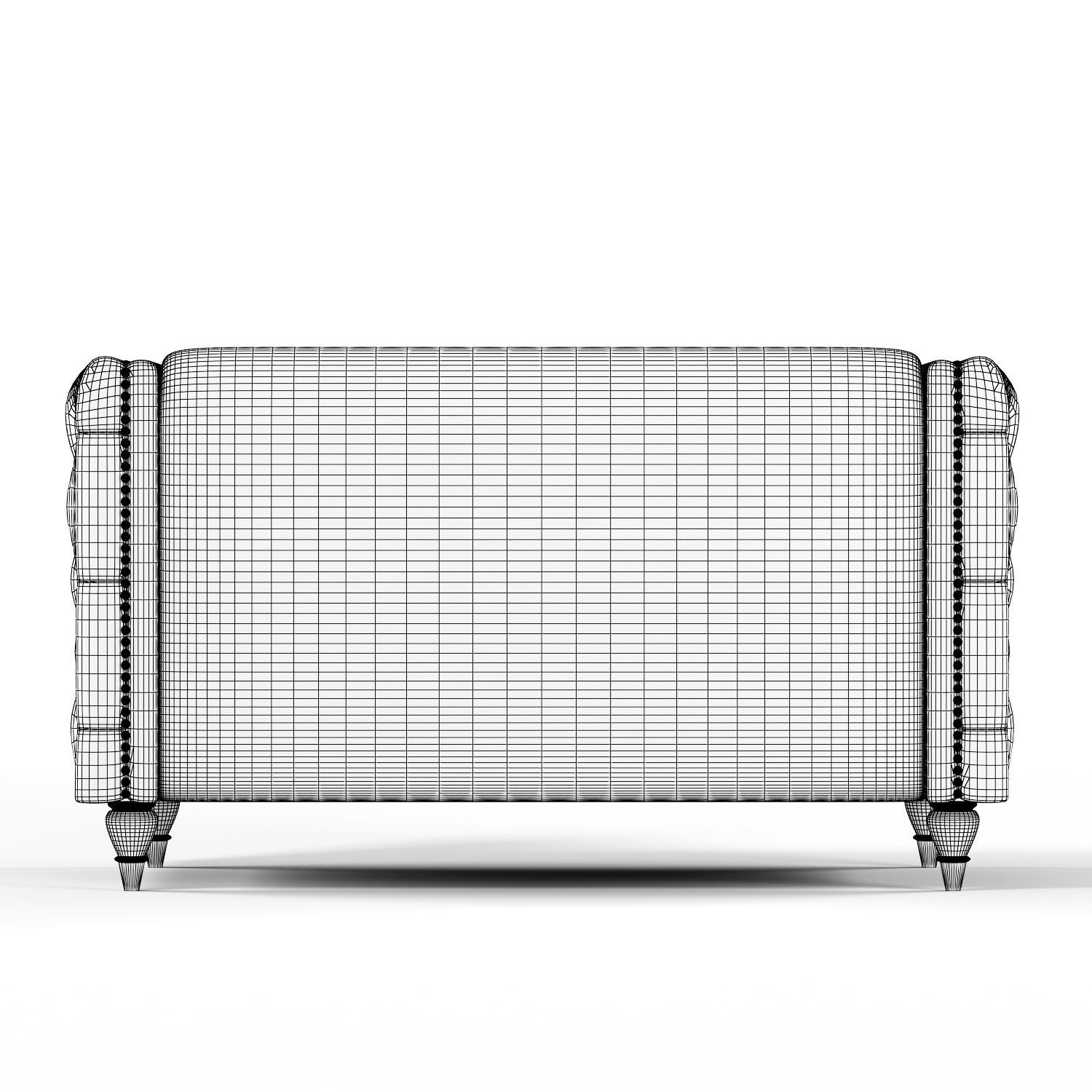 Furniture of America Jada Tufted Loveseat Gray Low-poly 3D model_5