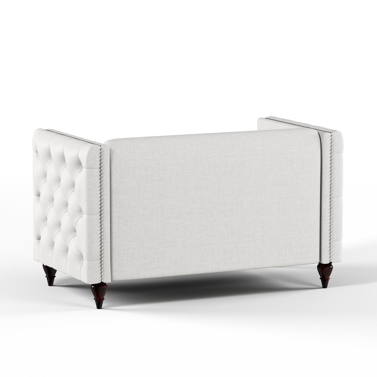 Furniture of America Jada Tufted Loveseat Gray Low-poly 3D model_2