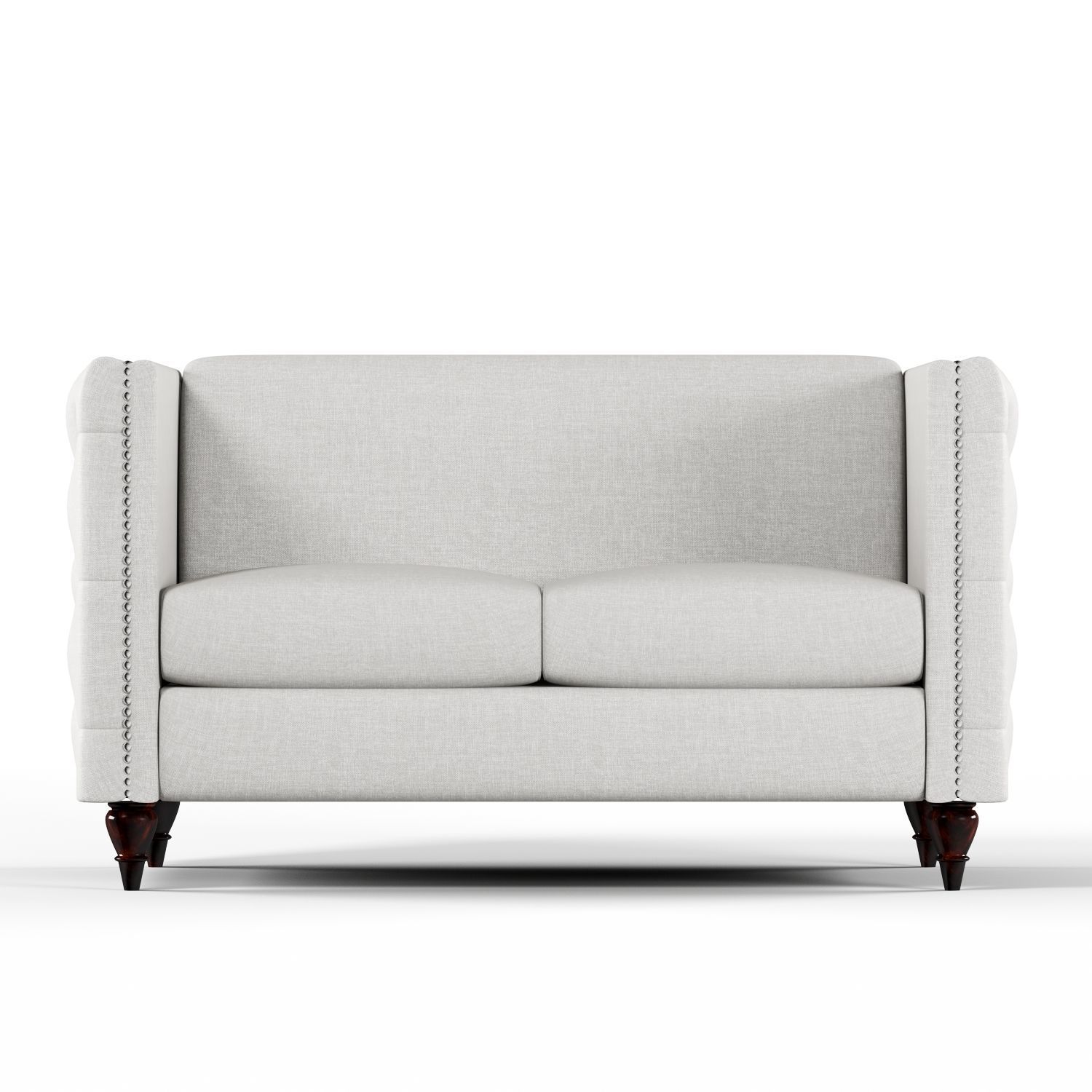 Furniture of America Jada Tufted Loveseat Gray Low-poly 3D model_1
