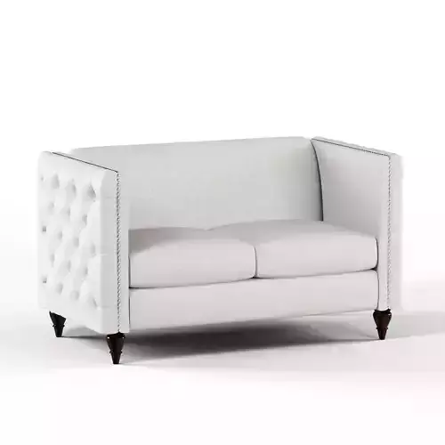 Furniture of America Jada Tufted Loveseat Gray Low-poly 3D model