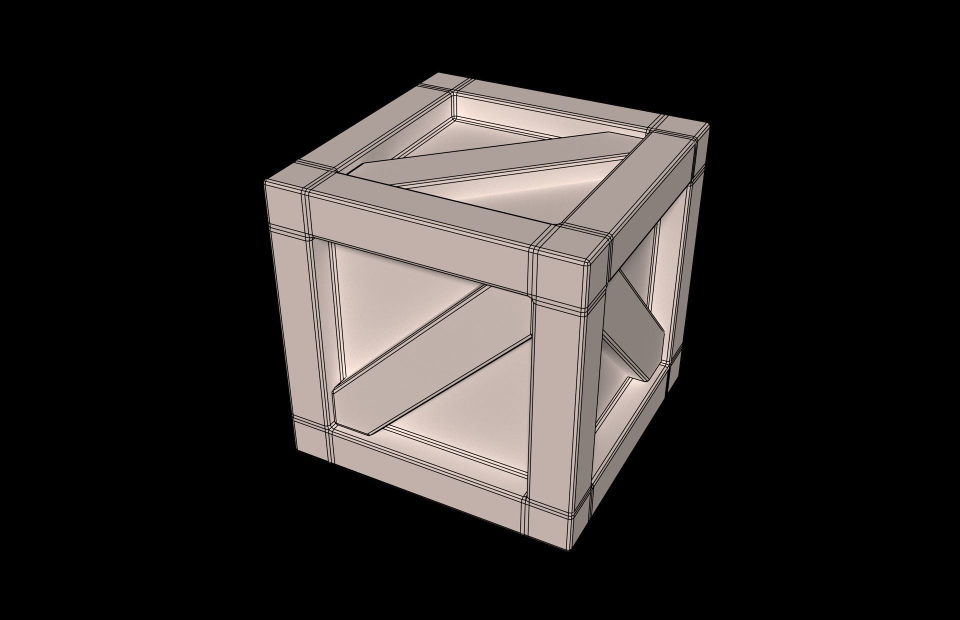 simple box 3D model | CGTrader