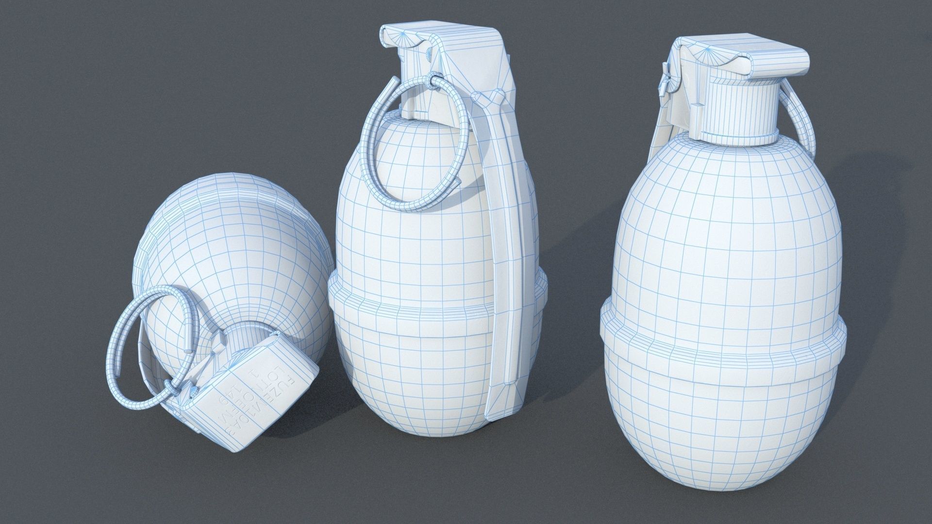 MK1 Illumination Hand Grenade Game Ready 2 LODs Low-poly 3D model_1
