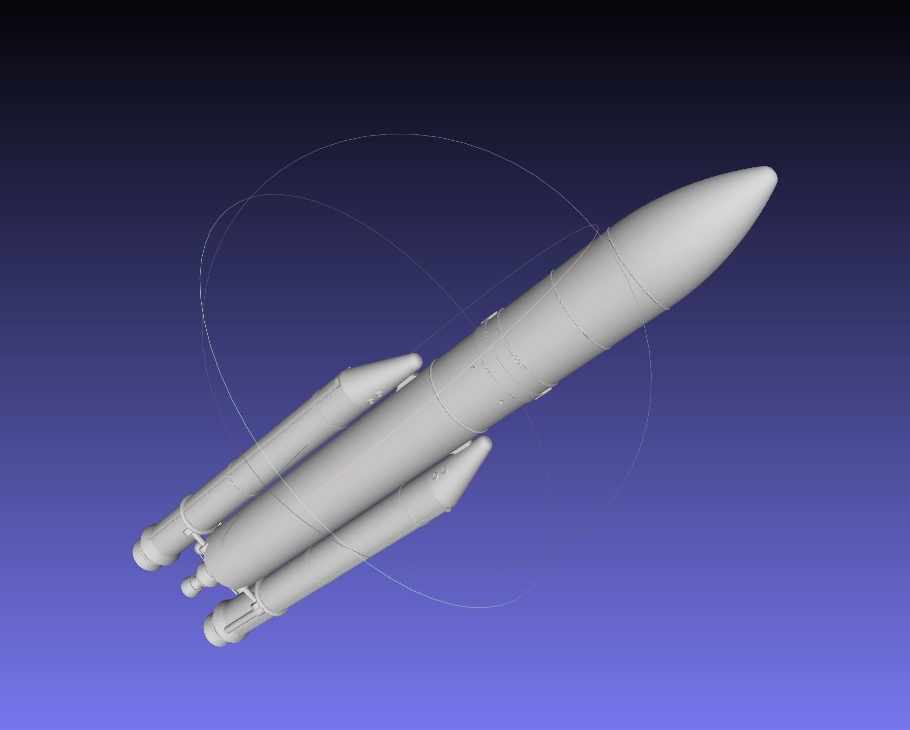 Ariane 5 Rocket Printable Miniature 3D print model_29