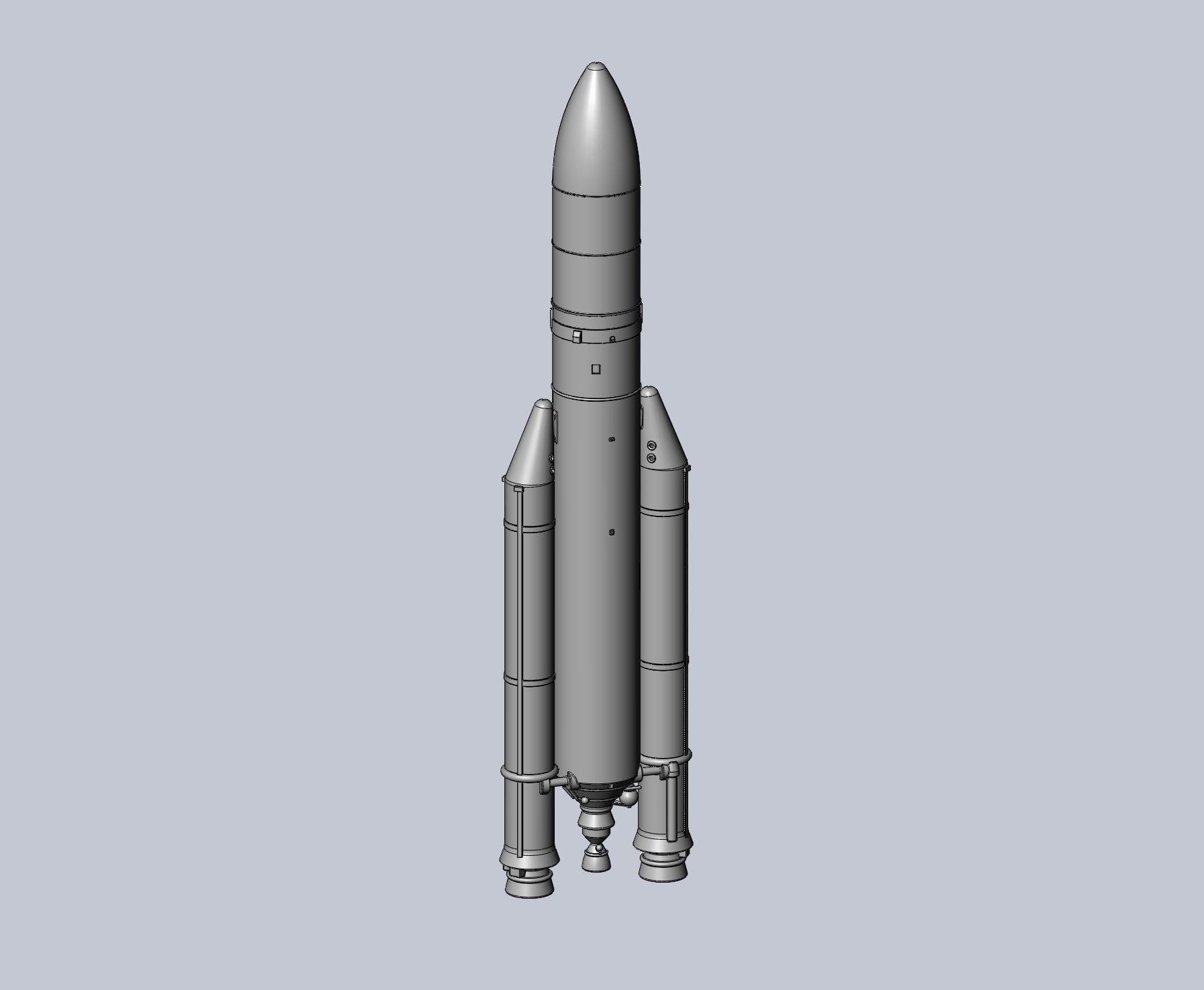 Ariane 5 Rocket Printable Miniature 3D print model_8