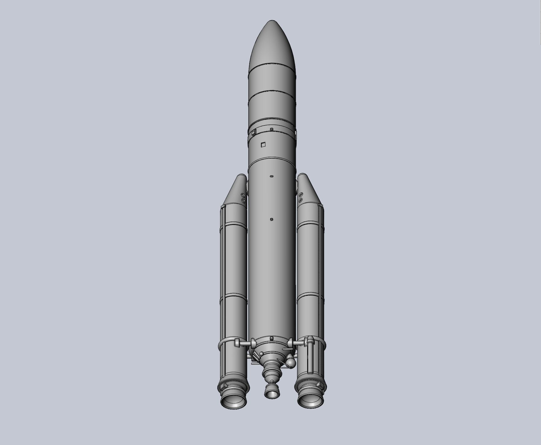 Ariane 5 Rocket Printable Miniature 3D print model_6