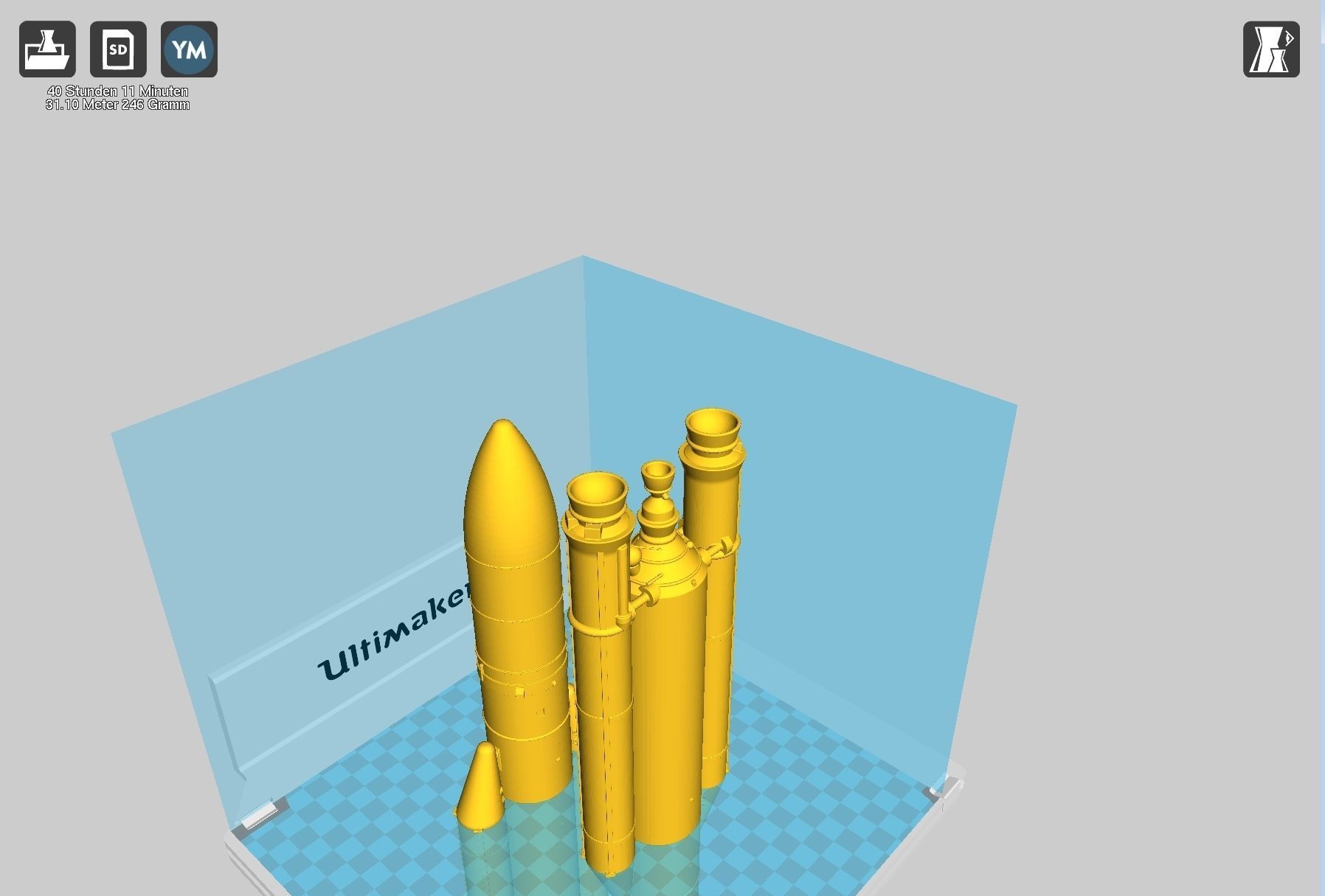 Ariane 5 Rocket Printable Miniature 3D print model_46