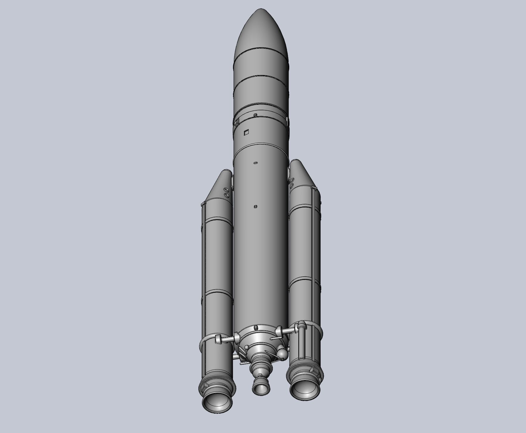 Ariane 5 Rocket Printable Miniature 3D print model_5
