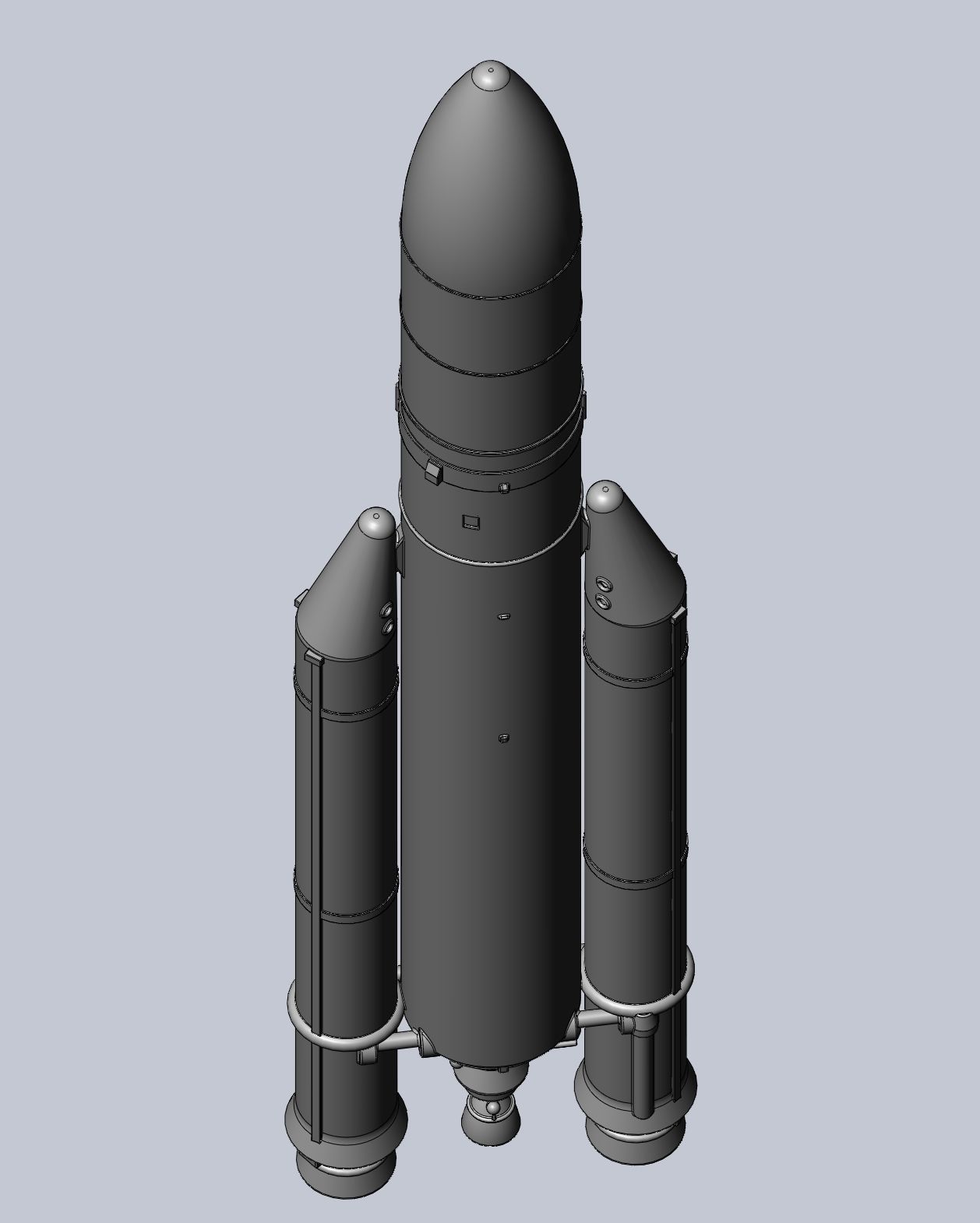 Ariane 5 Rocket Printable Miniature 3D print model_12