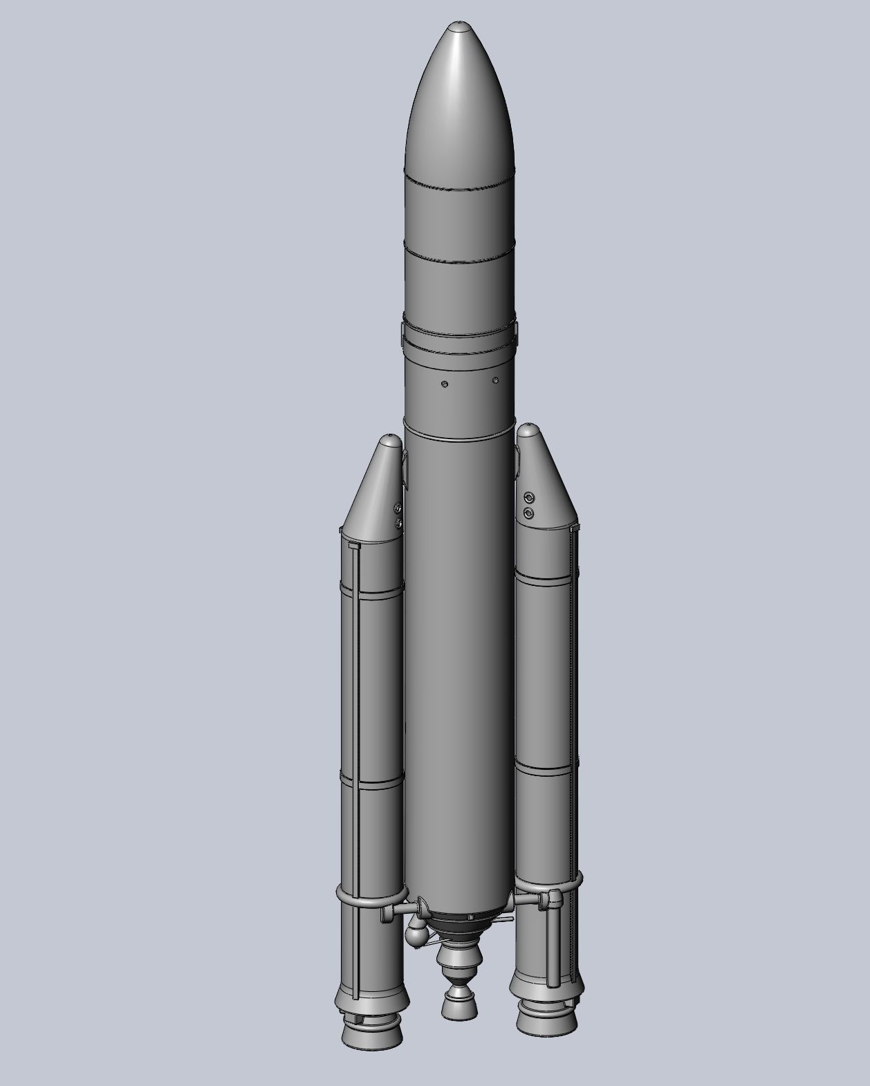 Ariane 5 Rocket Printable Miniature 3D print model_10