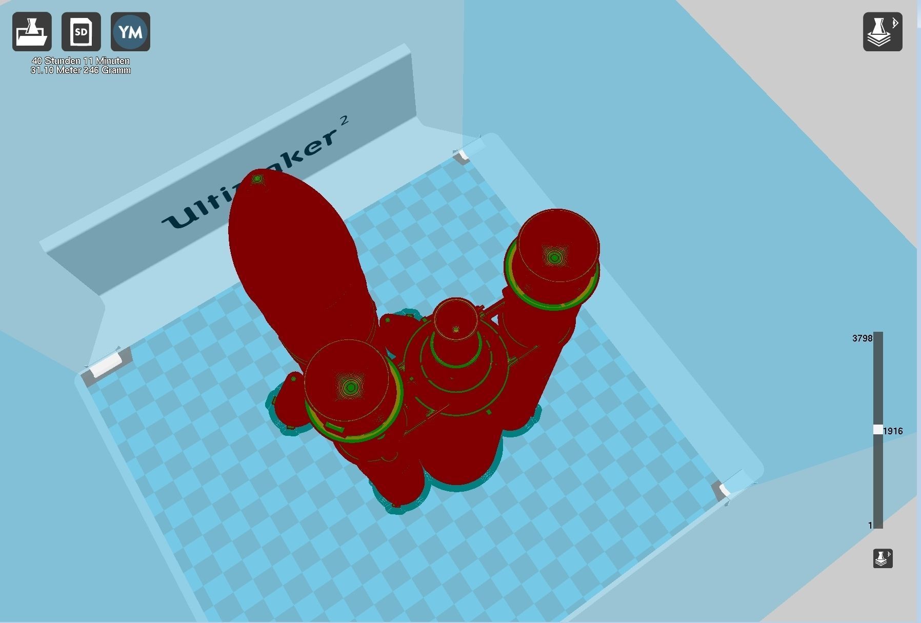Ariane 5 Rocket Printable Miniature 3D print model_48