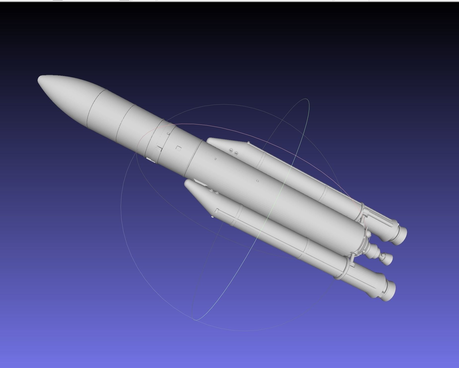 Ariane 5 Rocket Printable Miniature 3D print model_38