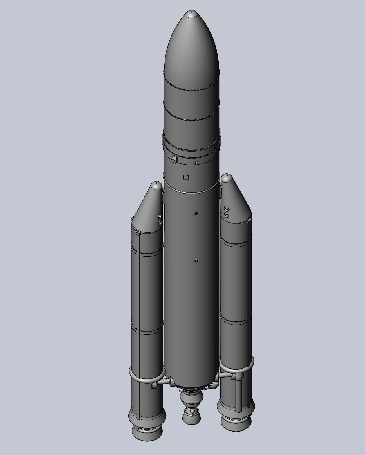 Ariane 5 Rocket Printable Miniature 3D print model_9