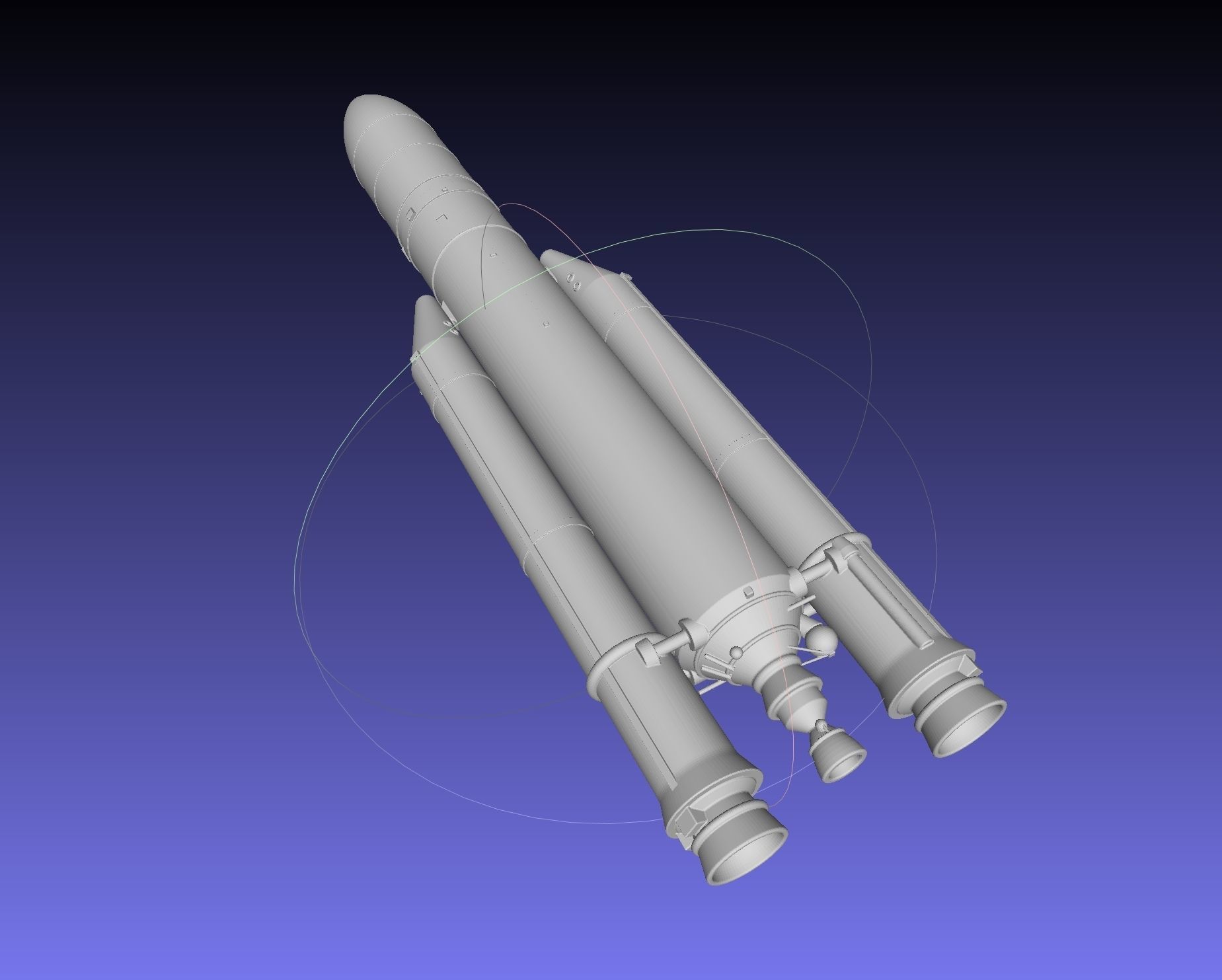 Ariane 5 Rocket Printable Miniature 3D print model_31