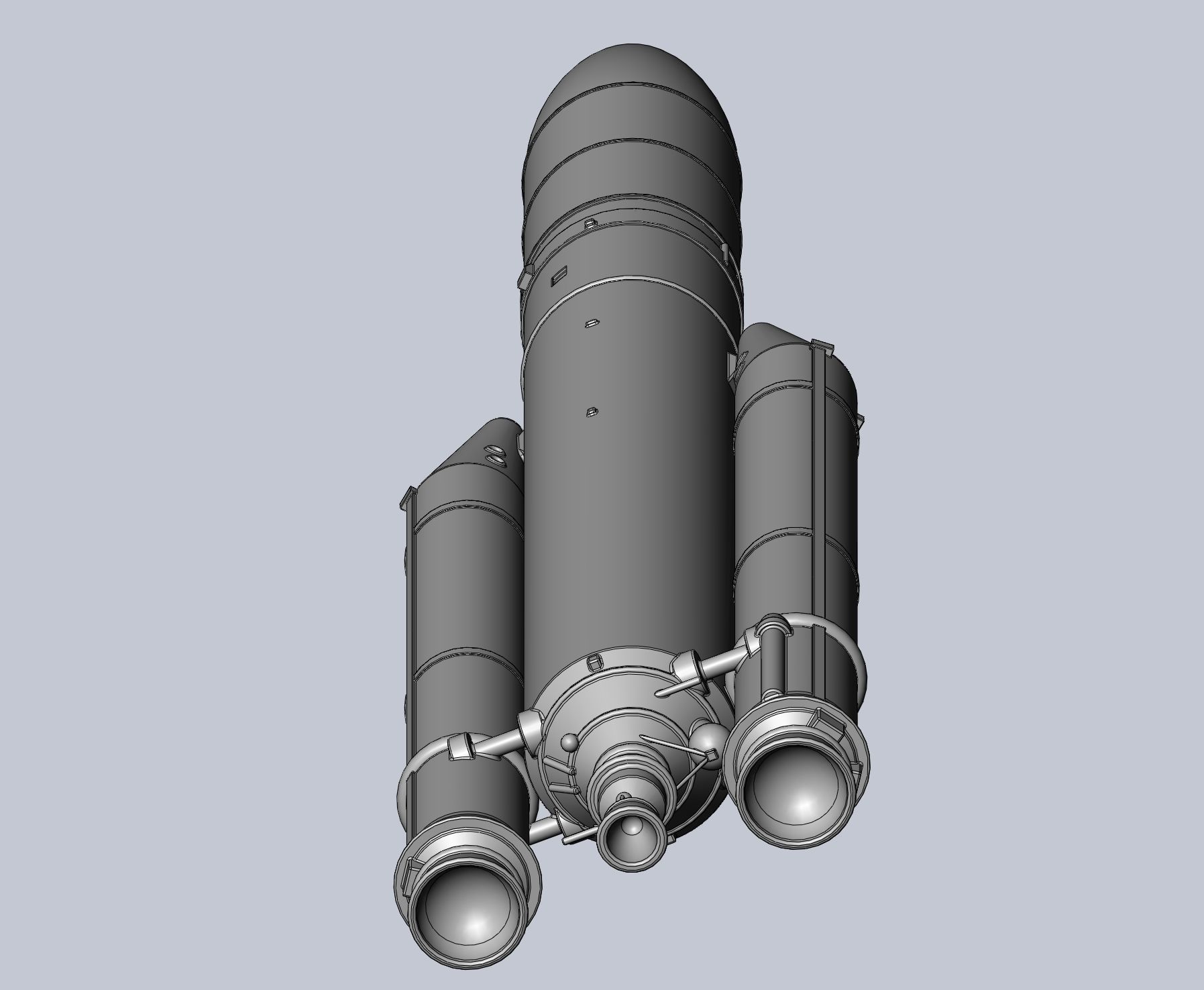 Ariane 5 Rocket Printable Miniature 3D print model_44