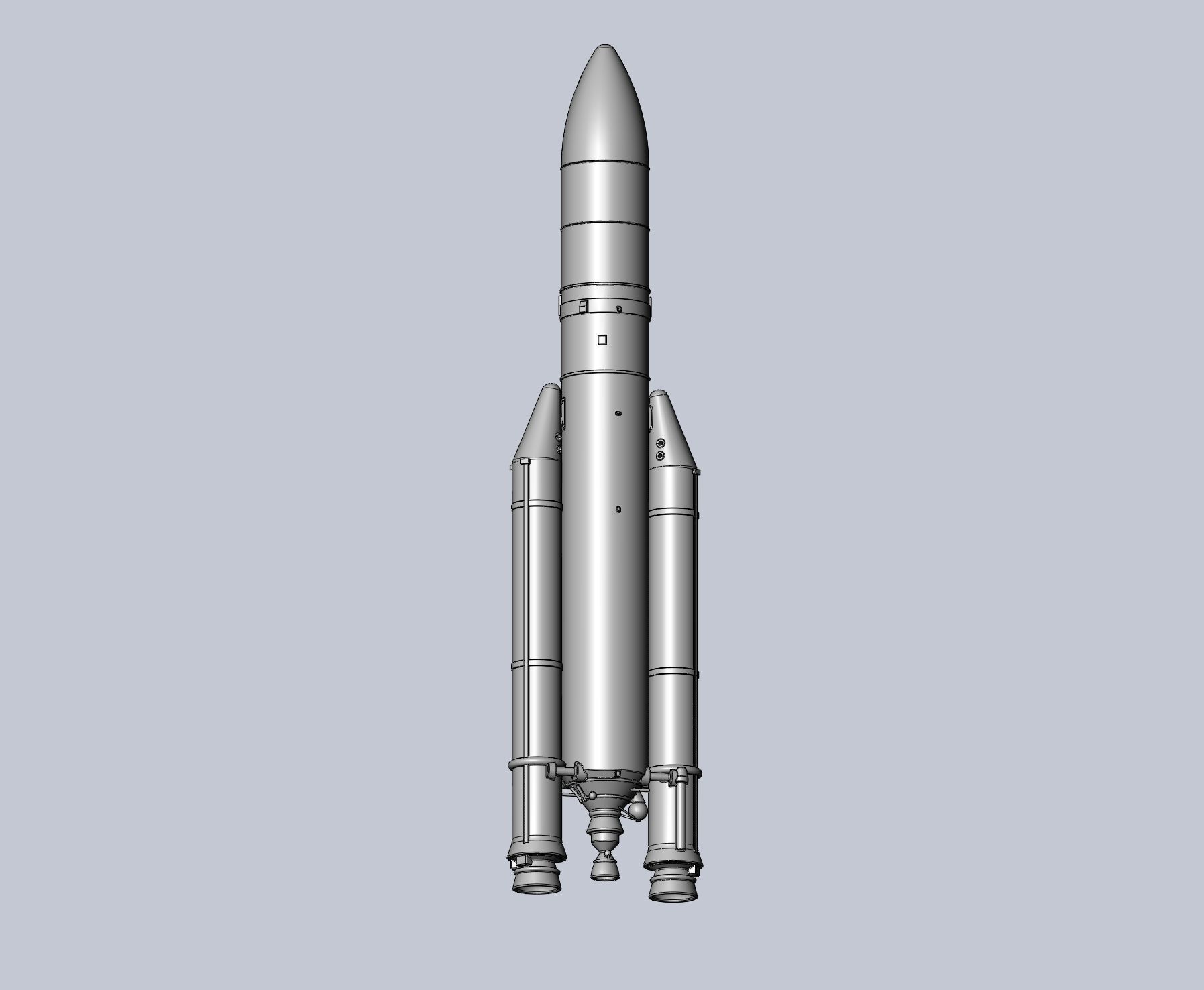 Ariane 5 Rocket Printable Miniature 3D print model_7
