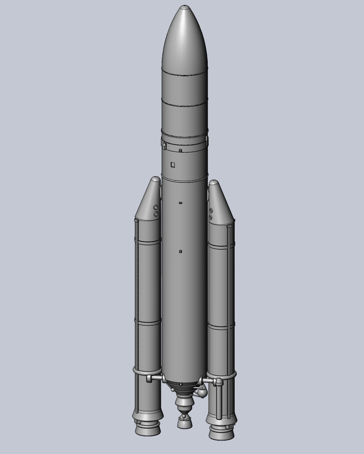 Ariane 5 Rocket Printable Miniature 3D print model_11