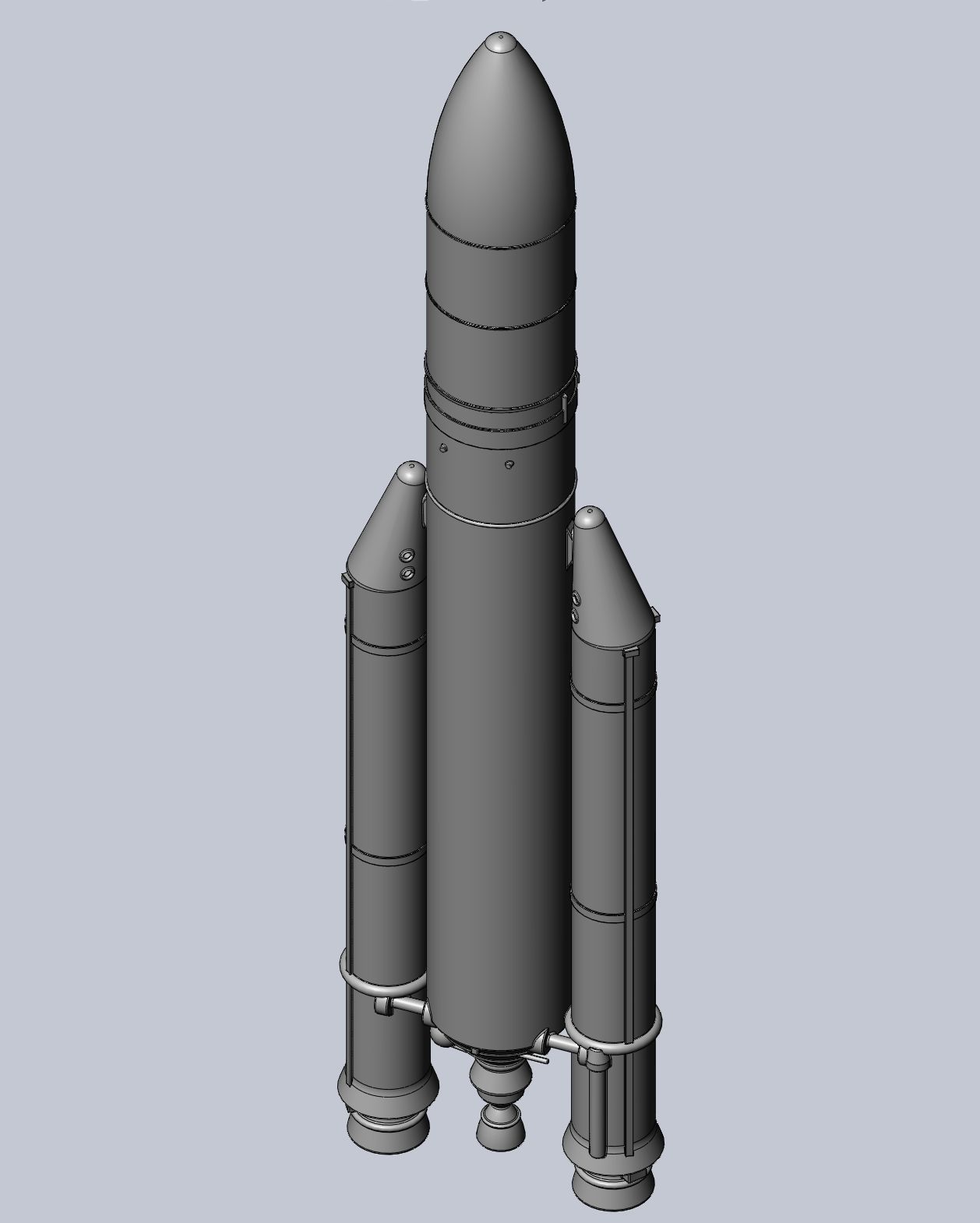 Ariane 5 Rocket Printable Miniature 3D print model_19