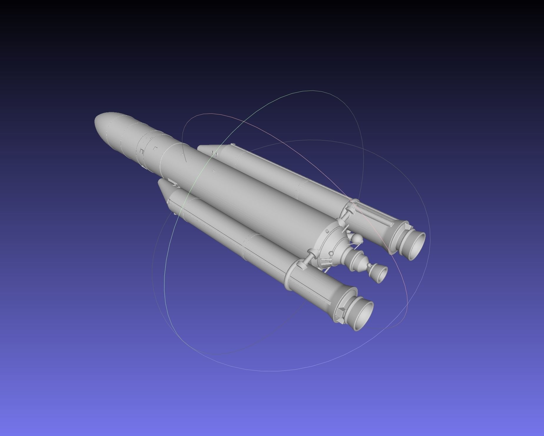 Ariane 5 Rocket Printable Miniature 3D print model_35