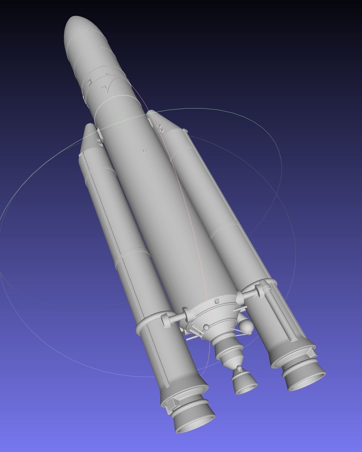 Ariane 5 Rocket Printable Miniature 3D print model_23