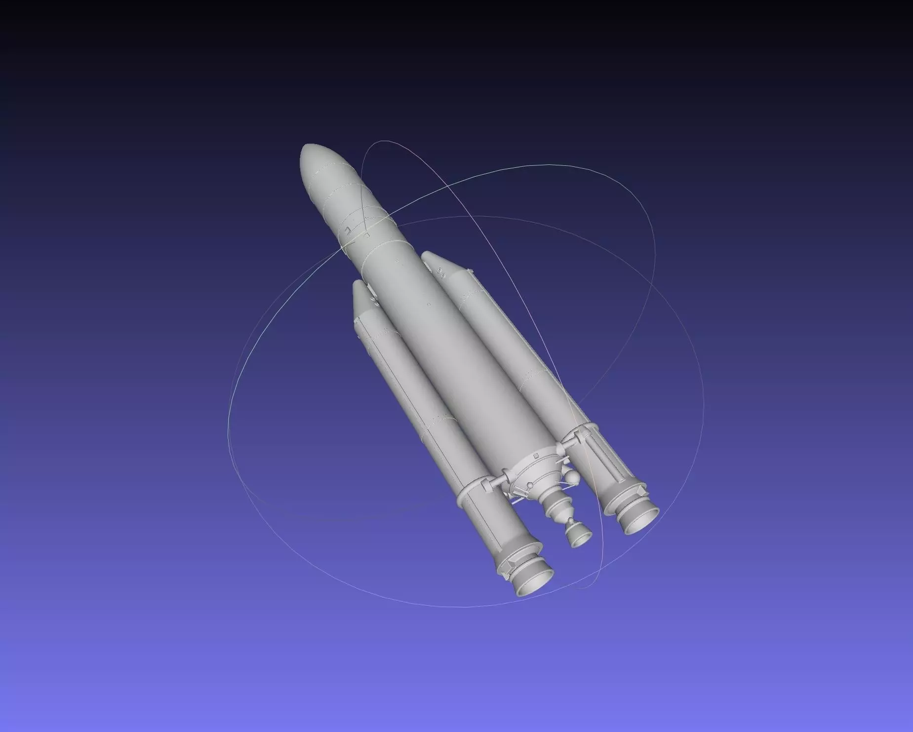 Ariane 5 Rocket Printable Miniature 3D print model_0