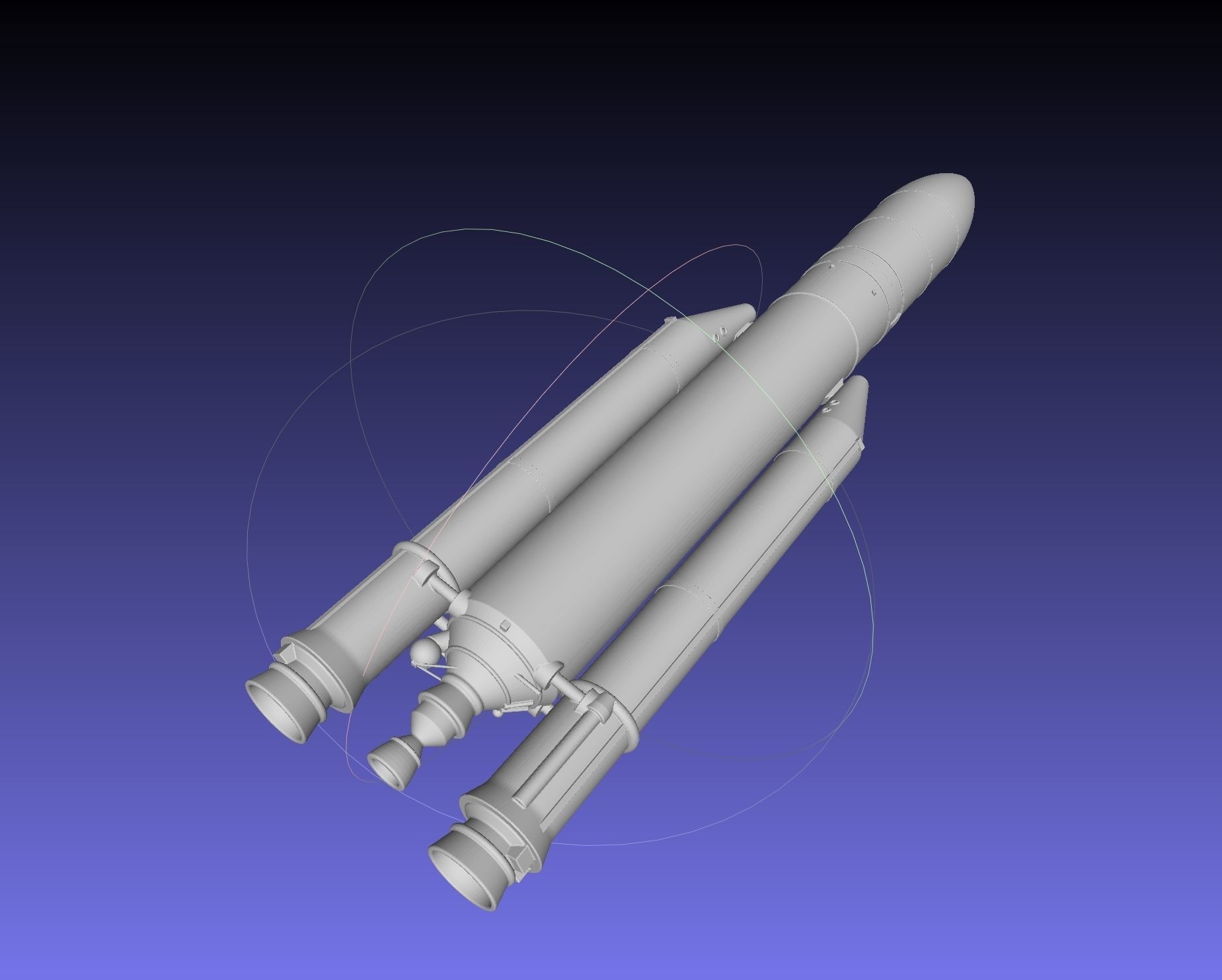 Ariane 5 Rocket Printable Miniature 3D print model_30