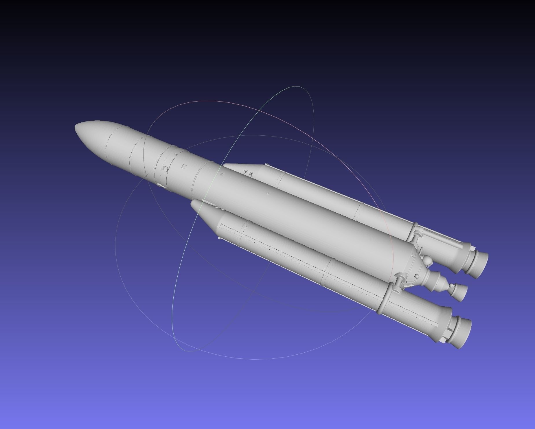 Ariane 5 Rocket Printable Miniature 3D print model_36