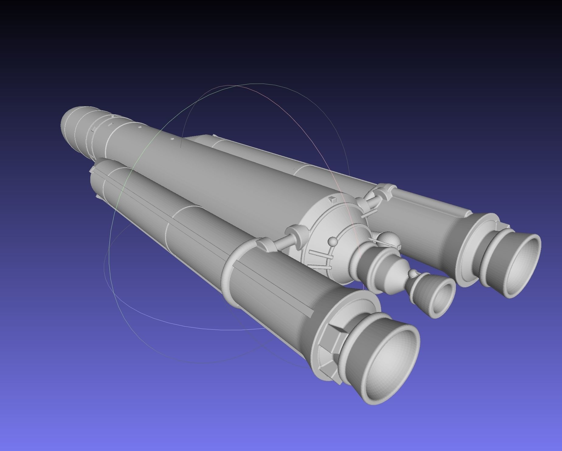 Ariane 5 Rocket Printable Miniature 3D print model_3