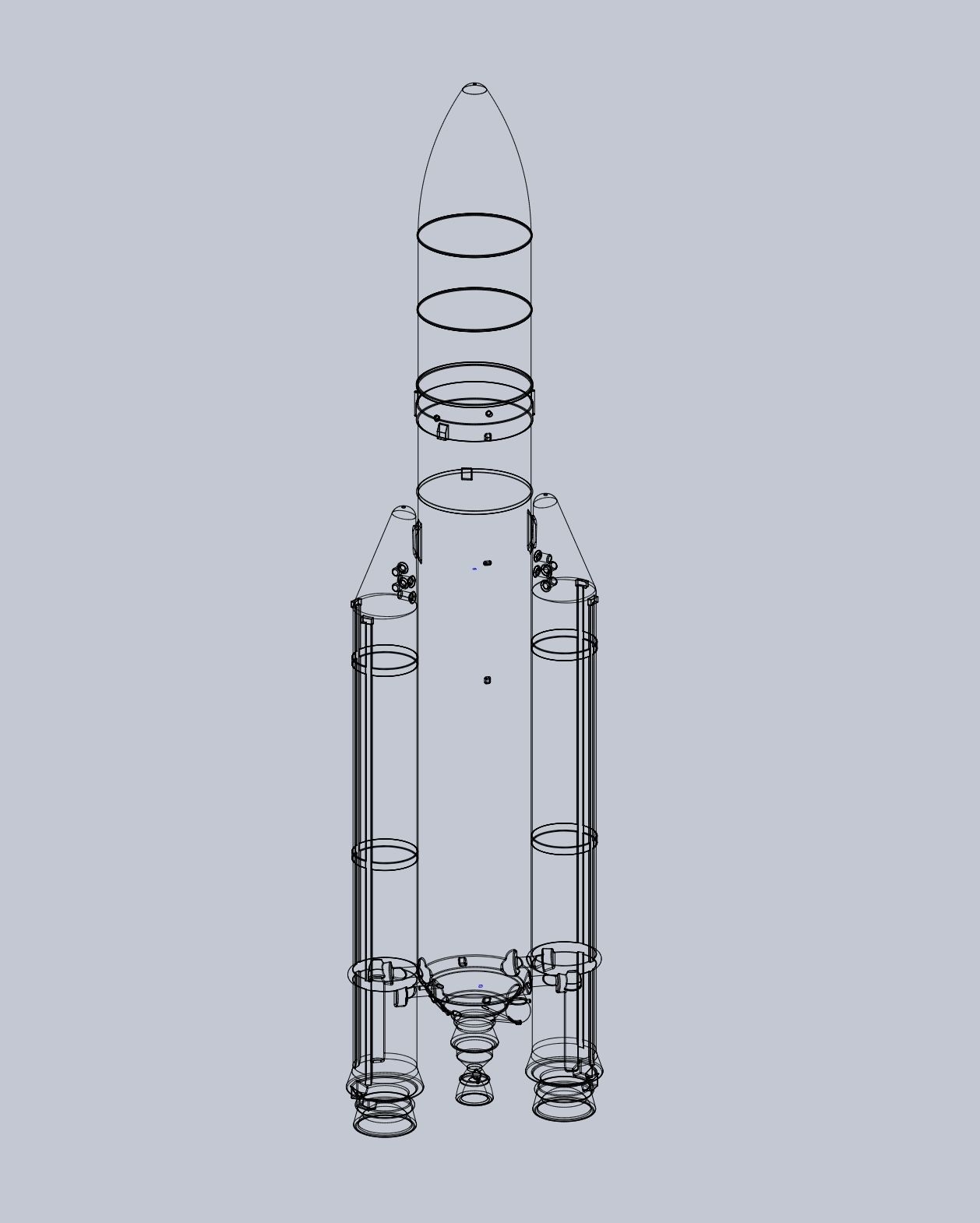 Ariane 5 Rocket Printable Miniature 3D print model_15