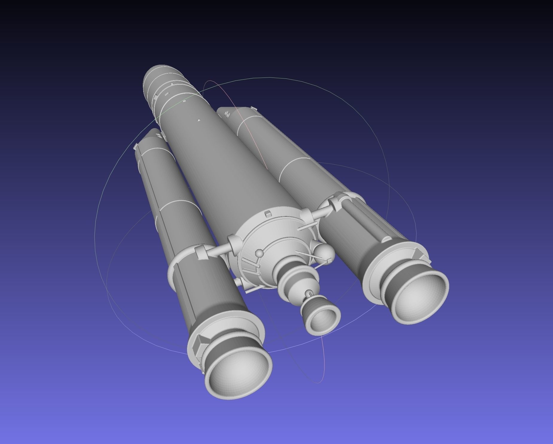 Ariane 5 Rocket Printable Miniature 3D print model_1