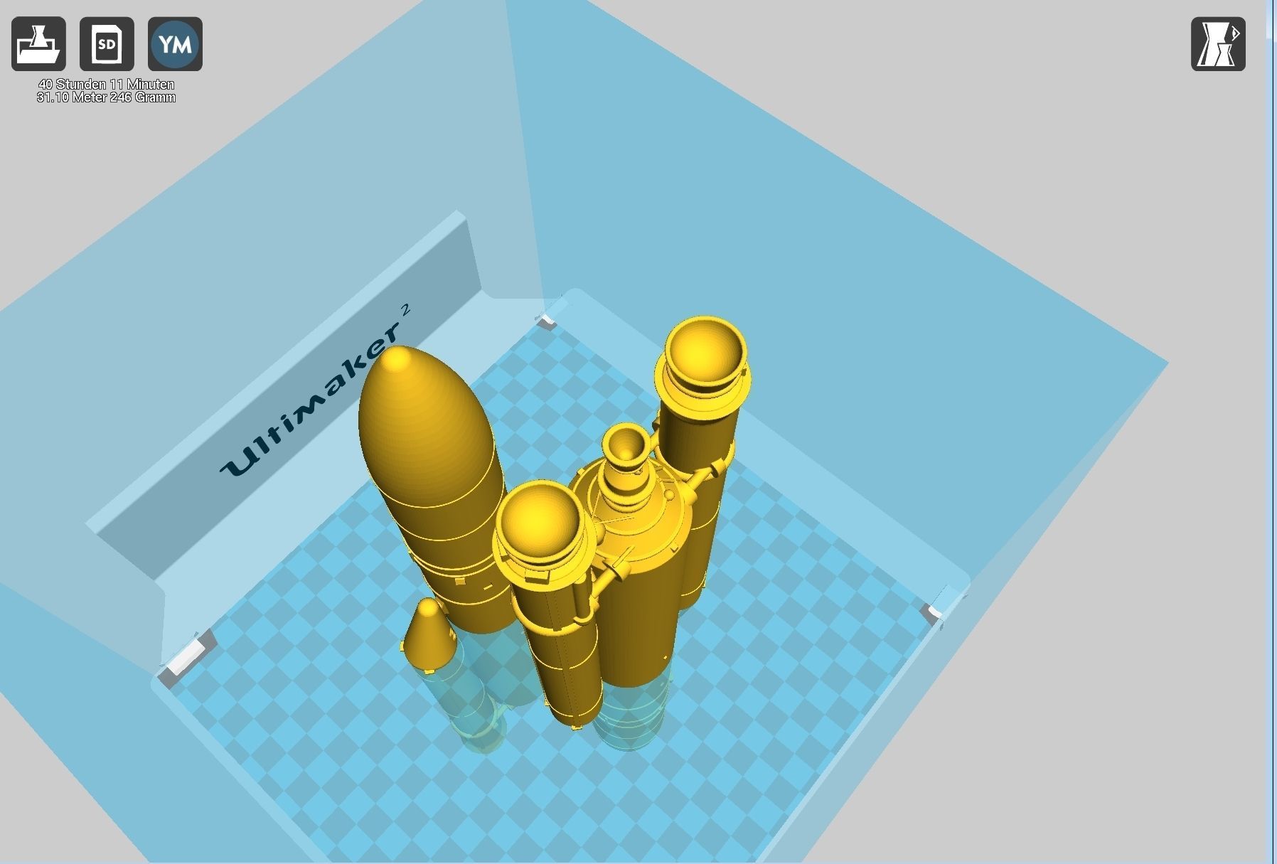 Ariane 5 Rocket Printable Miniature 3D print model_49