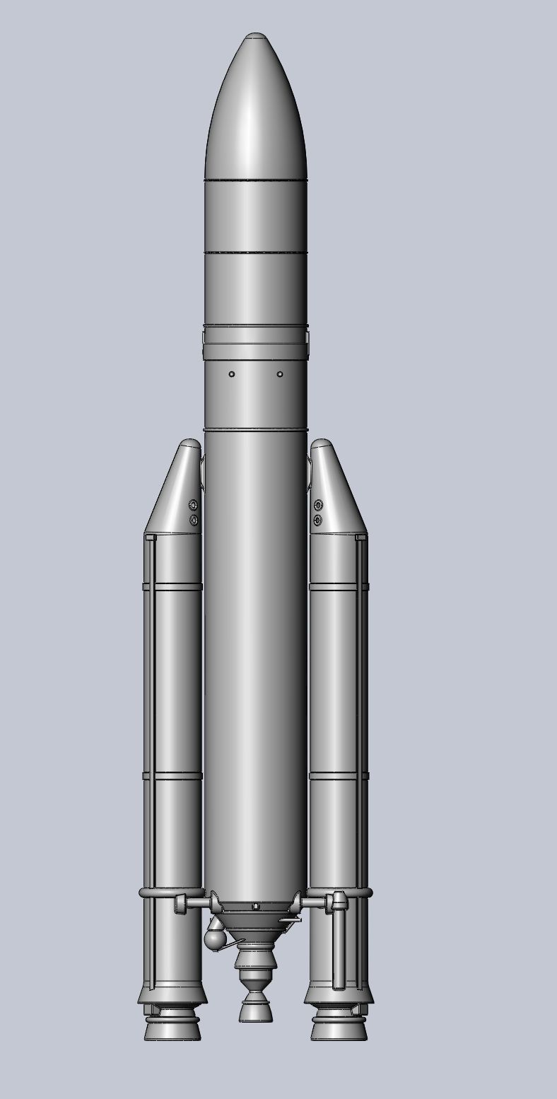 Ariane 5 Rocket Printable Miniature 3D print model_14