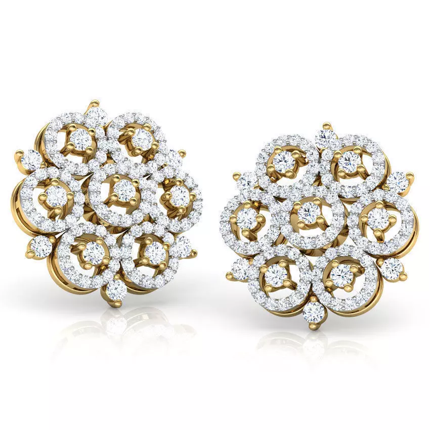 Circular Stark Stud Earring 3D print model_0