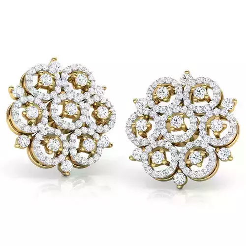 Circular Stark Stud Earring