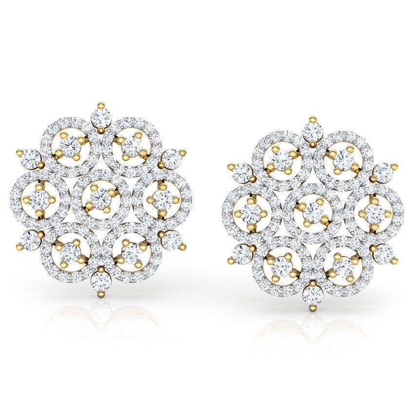 Circular Stark Stud Earring 3D print model_2